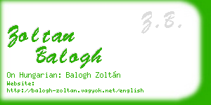 zoltan balogh business card